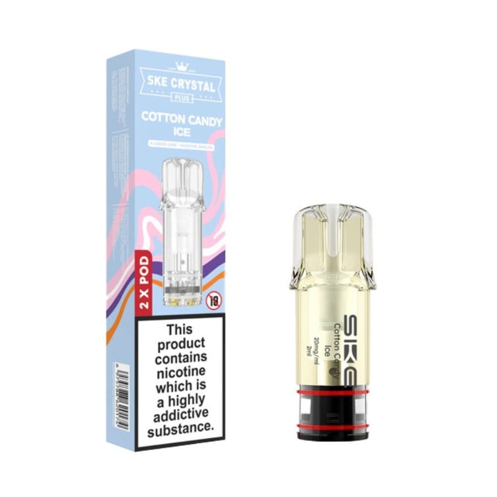 Cotton Candy Ice Nic Salt E Liquid Pods - Crystal Plus (2 x 2ml) | 20mg