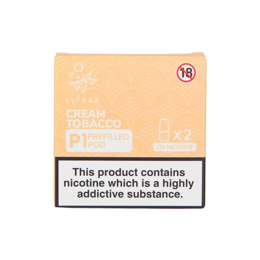Cream Tobacco Mate P1 Nic Salt E Liquid Pods (2 x 2ml) | 20mg
