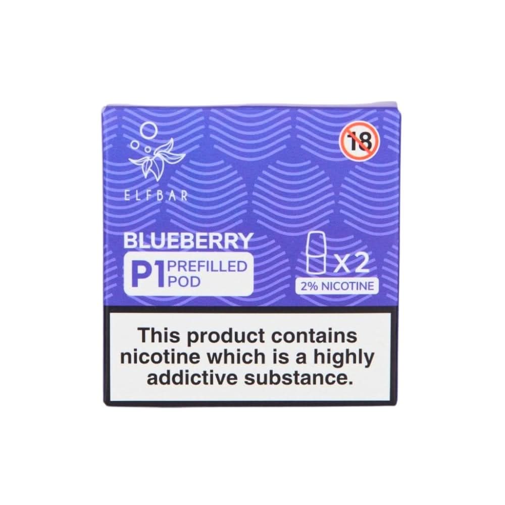 Blueberry Mate P1 Nic Salt E Liquid Pods (2 x 2ml) | 20mg