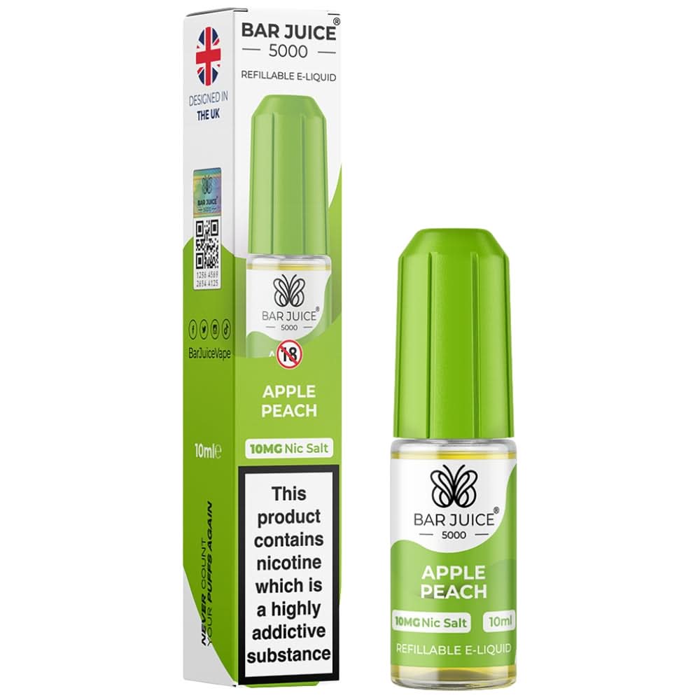 Apple Peach Nic Salt E-Liquid by Bar Juice (10ml)