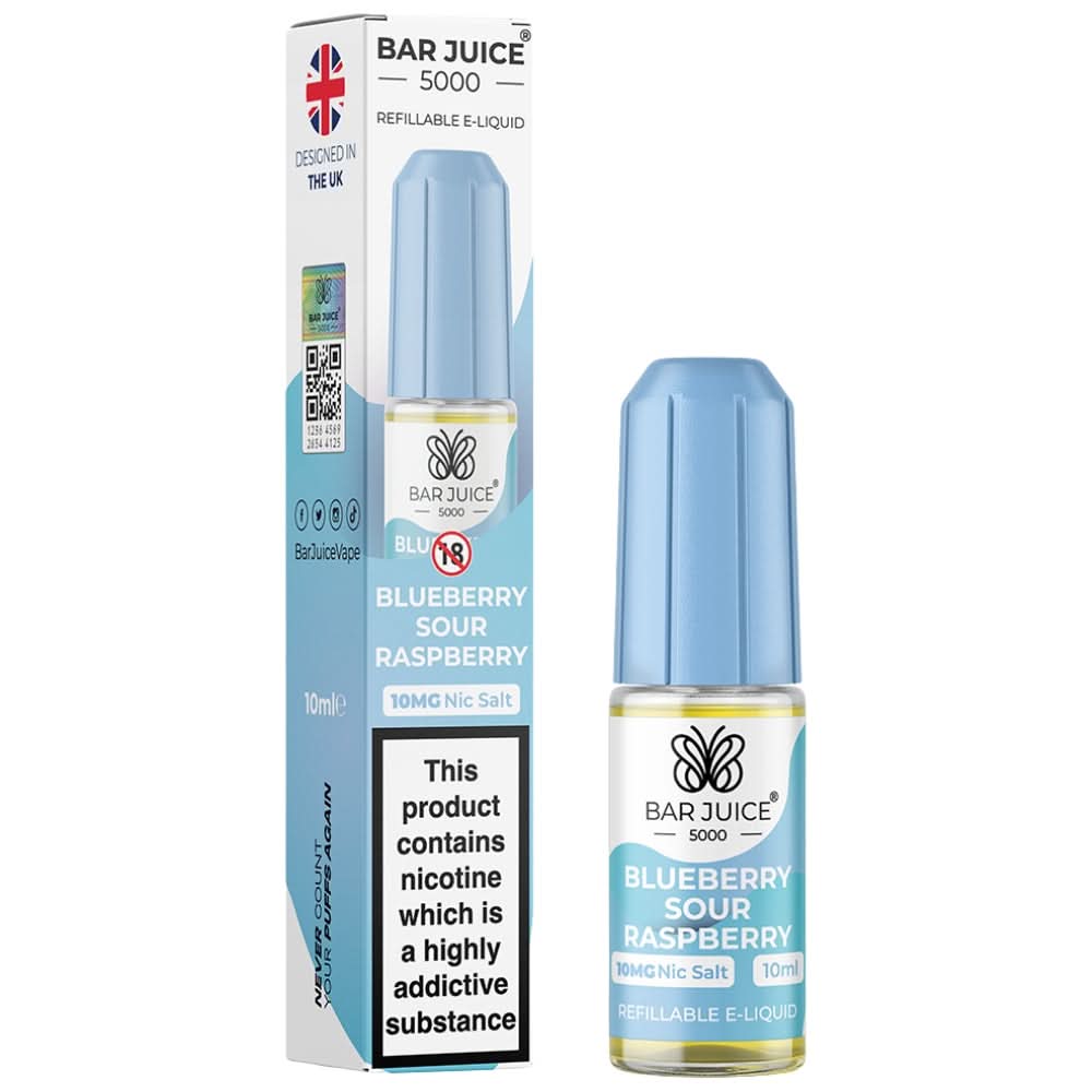 Blueberry Sour Raspberry Nic Salt E-Liquid by Bar Juice (10ml)
