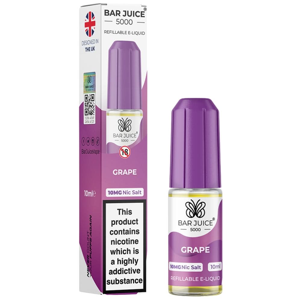Grape Nic Salt E-Liquid by Bar Juice (10ml)