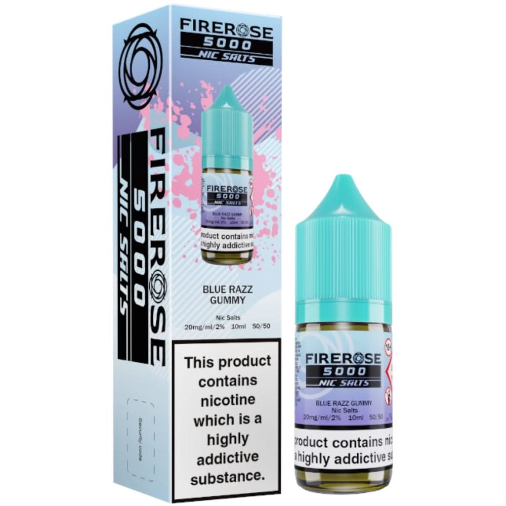 Blue Razz Gummy Nic Salt E-Liquid Firerose 5000 by ELUX (10ml)