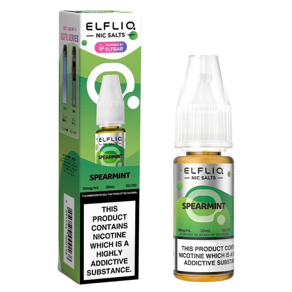 Spearmint Nic Salt E-Liquid by Elf Bar Elfliq (10ml)