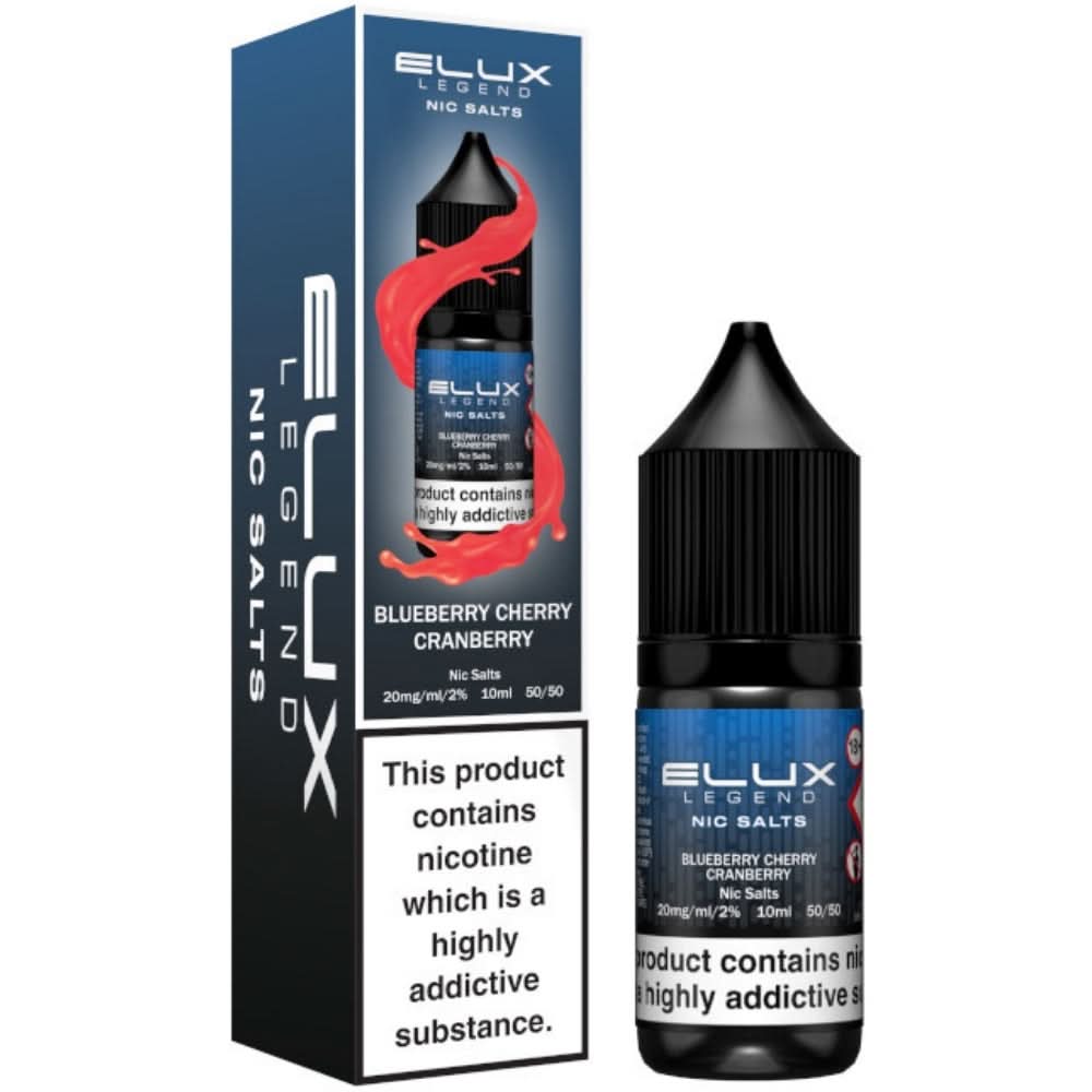 Blueberry Cherry Cranberry Nic Salt E-Liquid Legend Series by ELUX (10ml)