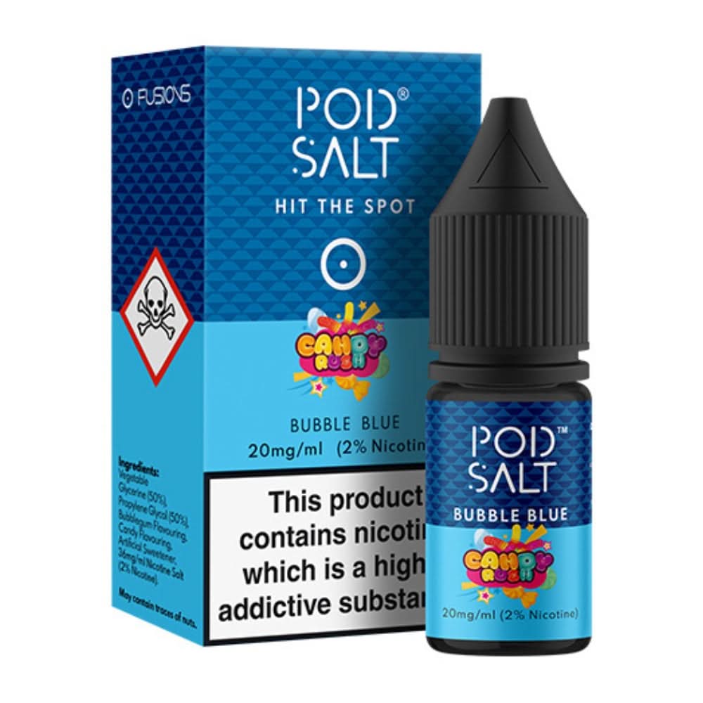 Bubble Blue Nic Salt E-Liquid Fusion Series by Pod Salt (10ml)