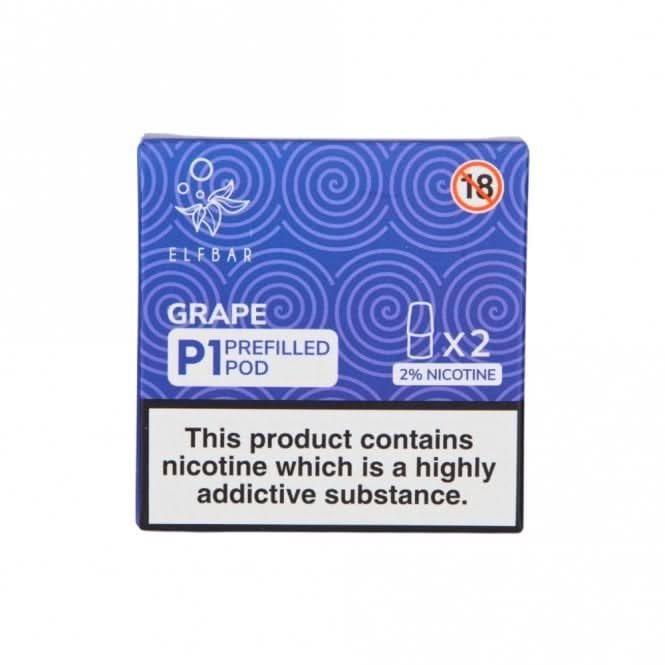 Grape Mate P1 Prefilled Pods by Elf Bar (2 x 2ml)