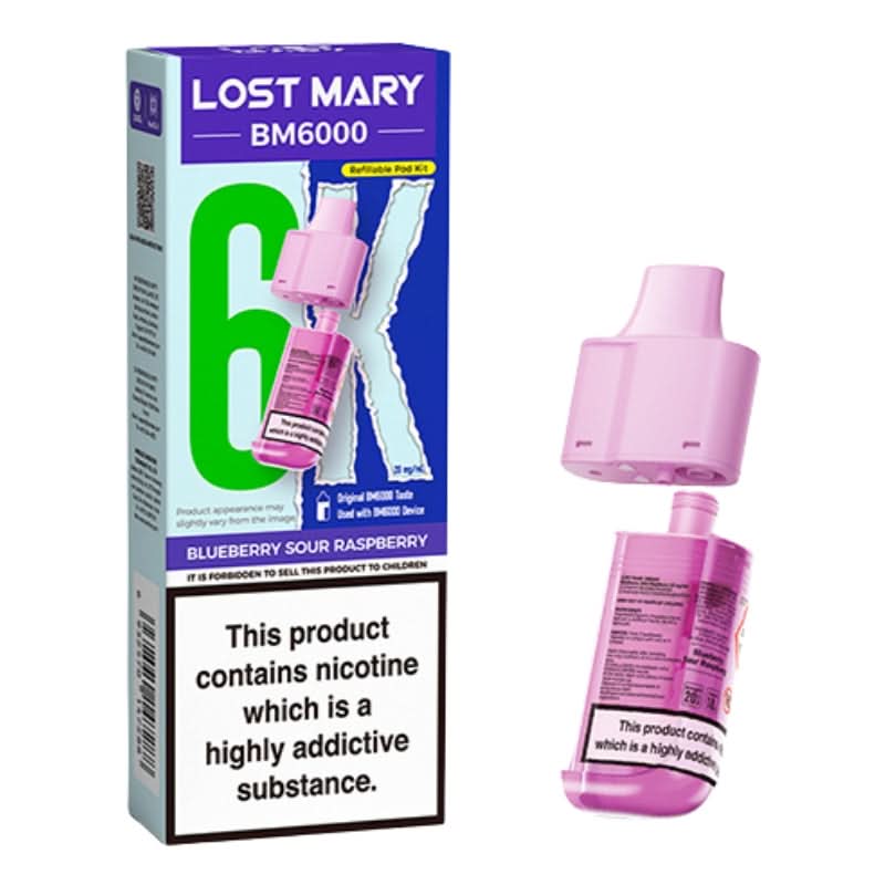 Lost Mary BM6000 Blueberry Sour Raspberry Prefilled Vape Pods