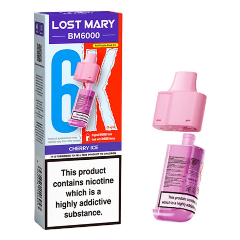 Lost Mary BM6000 Cherry Ice Prefilled Vape Pods
