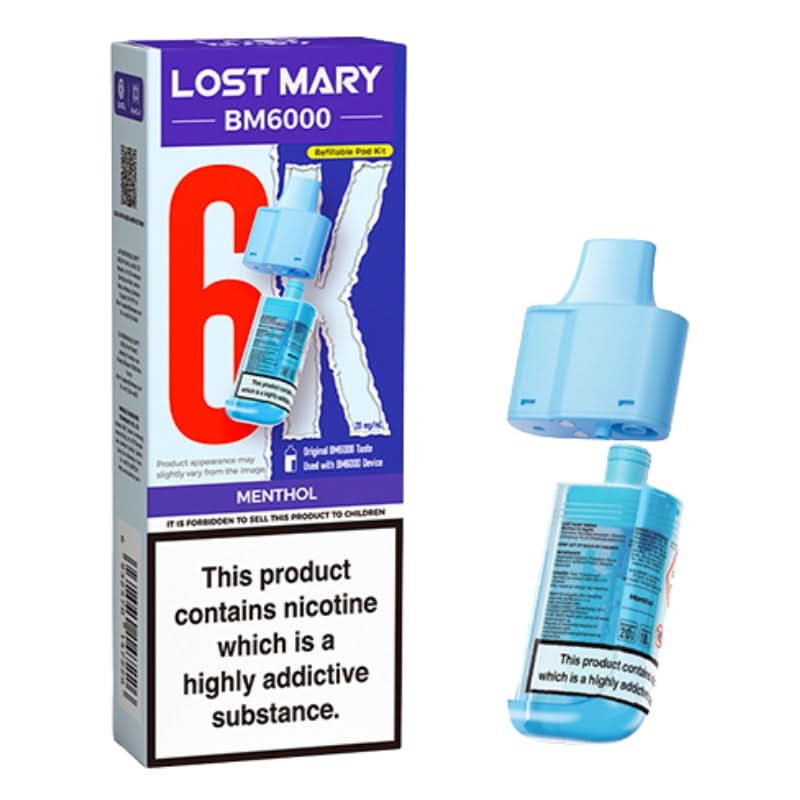 Lost Mary BM6000 Menthol Prefilled Vape Pods
