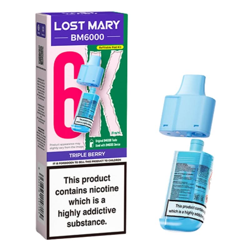 Lost Mary BM6000 Triple Berry Prefilled Vape Pods