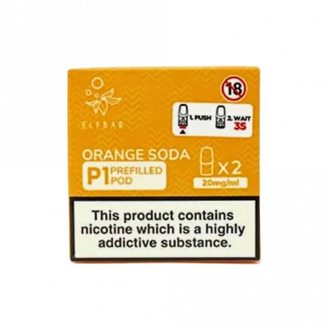 Orange Soda Mate P1 Prefilled Pods by Elf Bar (2 x 2ml)
