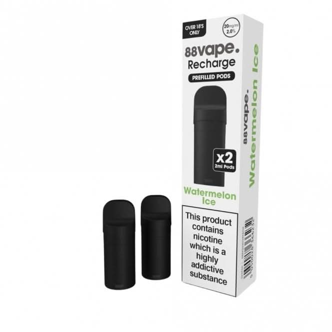 Watermelon Ice Prefilled Pods Recharge Series by 88vape (2 x 2ml)