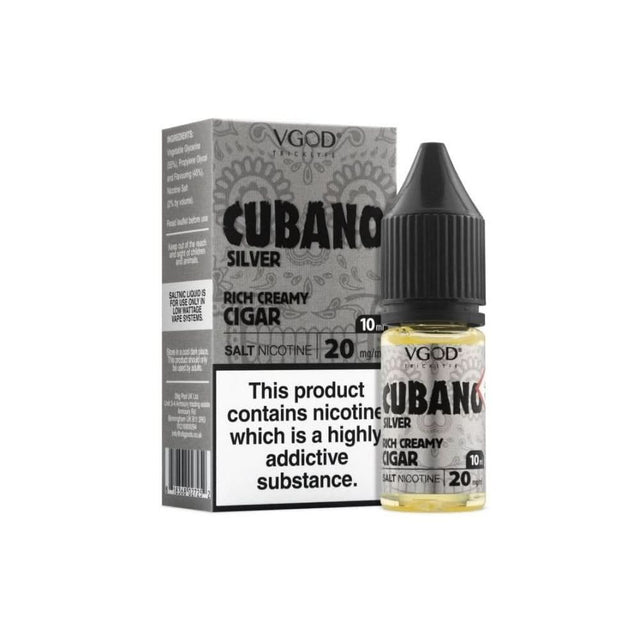 Cubano Silver Nic Salt E Liquid (10ml) | 20mg