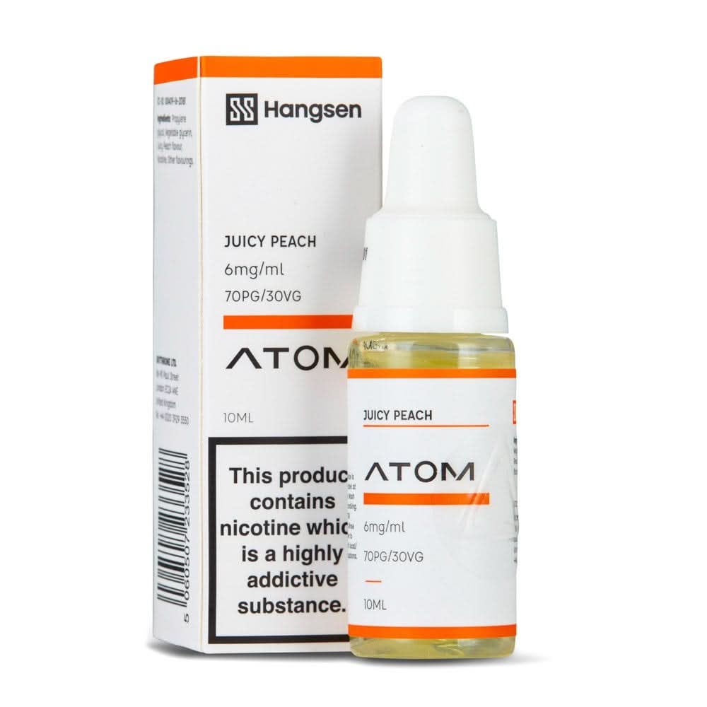 Juicy Peach E Liquid - Atom Series (10ml) | 18mg