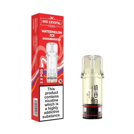 Watermelon Ice Nic Salt E Liquid Pods - Crystal Plus (2 x 2ml) | 20mg