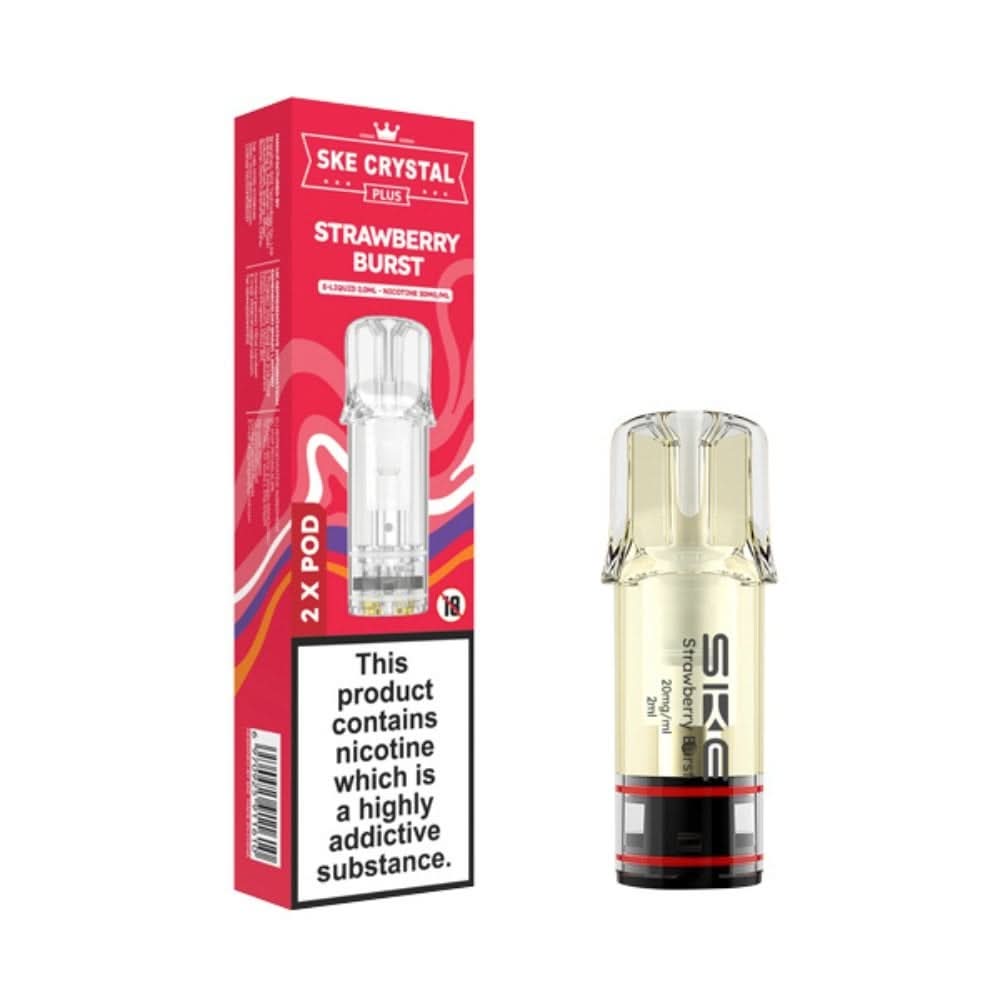 Strawberry Burst Nic Salt E Liquid Pods - Crystal Plus (2 x 2ml) | 20mg