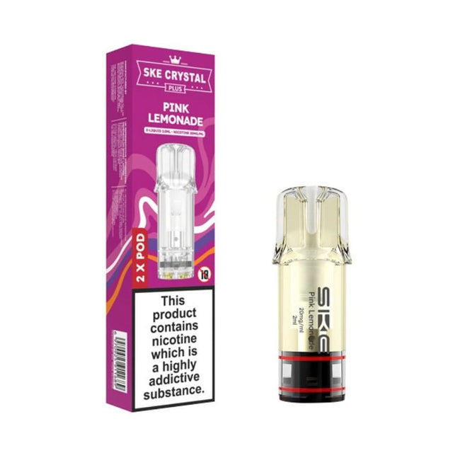 Pink Lemonade Nic Salt E Liquid Pods - Crystal Plus (2 x 2ml) | 20mg