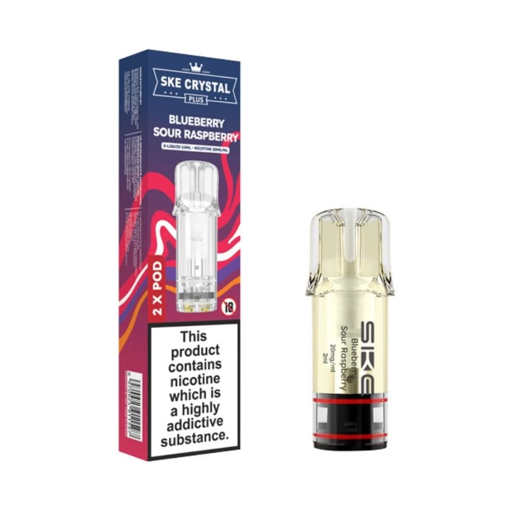 Blueberry Sour Raspberry Nic Salt E Liquid Pods - Crystal Plus (2 x 2ml) | 20mg