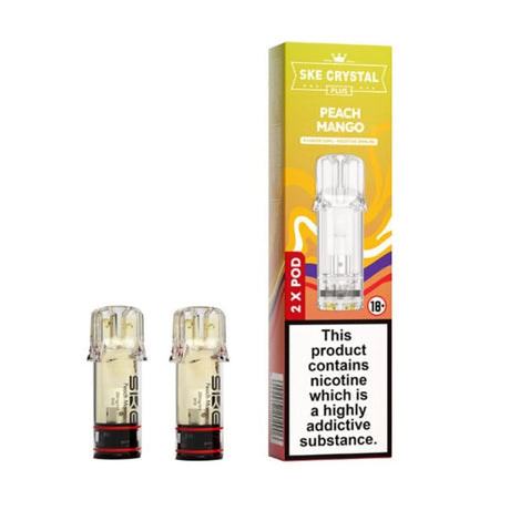 Peach Mango Nic Salt E Liquid Pods - Crystal Plus (2 x 2ml) | 20mg