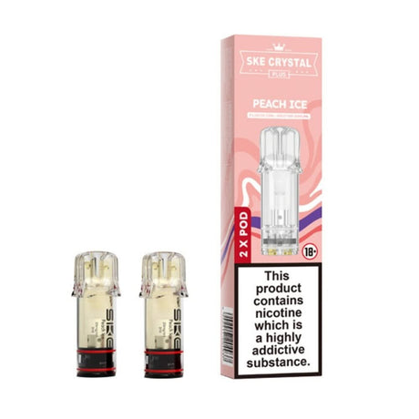 Peach Ice Nic Salt E Liquid Pods - Crystal Plus (2 x 2ml) | 20mg