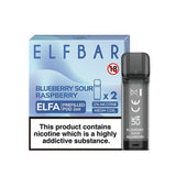 Blueberry Sour Raspberry Nic Salt E Liquid Pods - Elfa Series (2 x 2ml) | 20mg