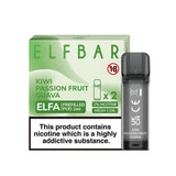 Kiwi Passion Fruit Guava Nic Salt E Liquid Pods - Elfa Series (2 x 2ml) | 20mg