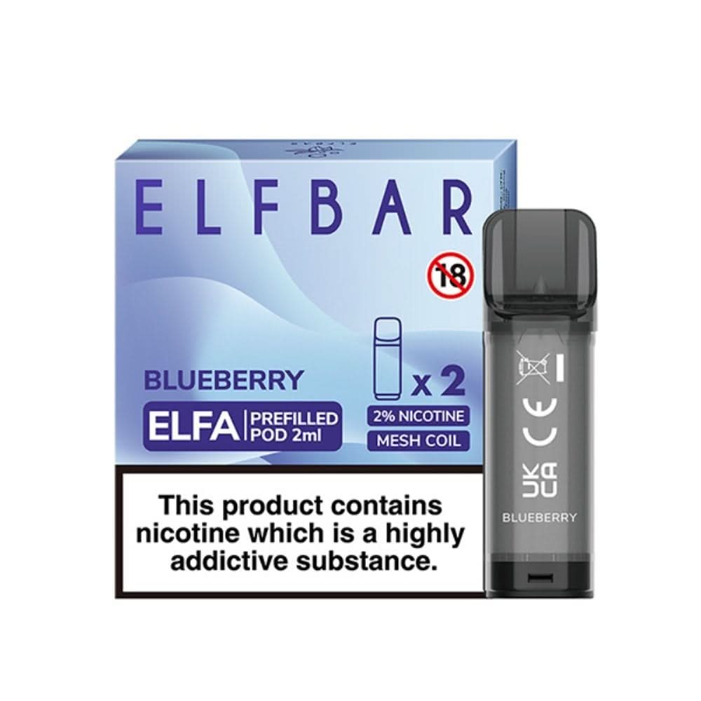 Blueberry Nic Salt E Liquid Pods - Elfa Series (2 x 2ml) | 20mg