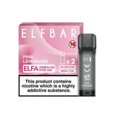 Pink Lemonade Nic Salt E Liquid Pods - Elfa Series (2 x 2ml) | 20mg