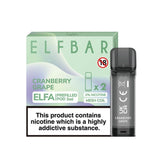 Cranberry Grape Nic Salt E Liquid Pods - Elfa Series (2 x 2ml) | 20mg