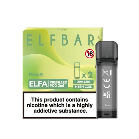 Pear Nic Salt E Liquid Pods - Elfa Series (2 x 2ml) | 20mg