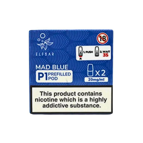 Mad Blue P1 Nic Salt E Liquid Pods (2 x 2ml) | 20mg