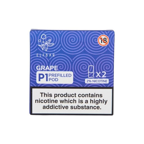 Grape Mate P1 Nic Salt E Liquid Pods (2 x 2ml) | 20mg
