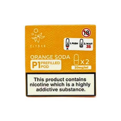Orange Soda P1 Nic Salt E Liquid Pods (2 x 2ml) | 20mg