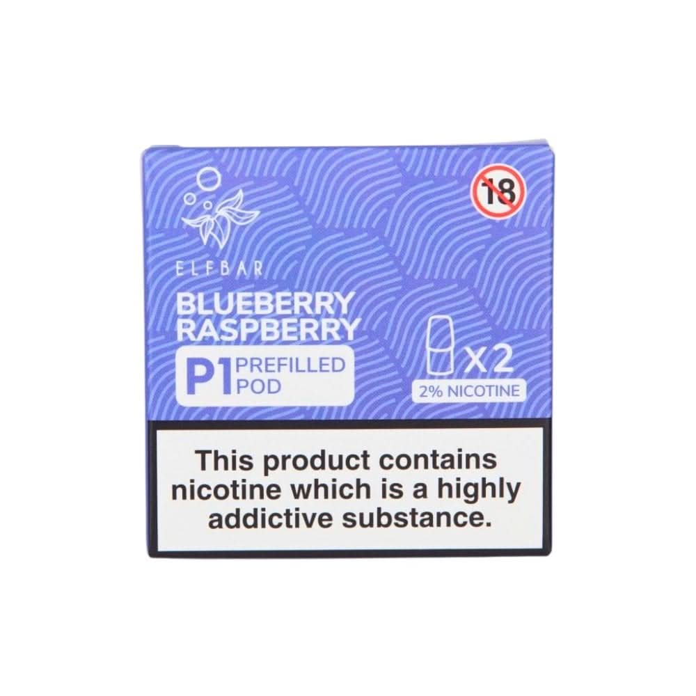 Blueberry Raspberry Mate P1 Nic Salt E Liquid Pods (2 x 2ml) | 20mg
