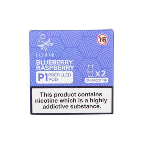 Blueberry Raspberry Mate P1 Nic Salt E Liquid Pods (2 x 2ml) | 20mg