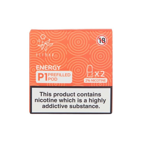 Energy Mate P1 Nic Salt E Liquid Pods (2 x 2ml) | 20mg