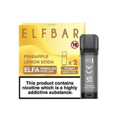 Pineapple Lemon Soda Nic Salt E Liquid Pods - Elfa Series (2 x 2ml) | 20mg