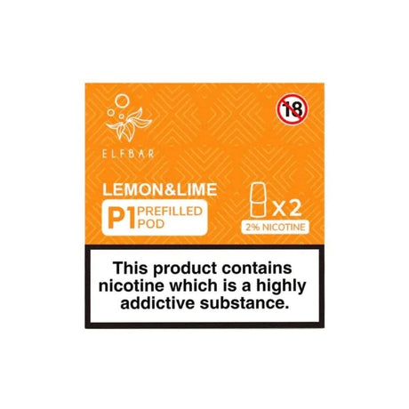 Lemon & Lime P1 Nic Salt E Liquid Pods (2 x 2ml) | 20mg