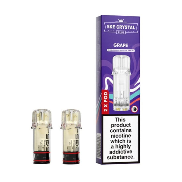 Grape Nic Salt E Liquid Pods - Crystal Plus (2 x 2ml) | 20mg