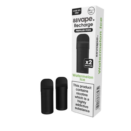 Watermelon Ice Nic Salt Vape Pods - Recharge Series (2 x 2ml) | 20mg