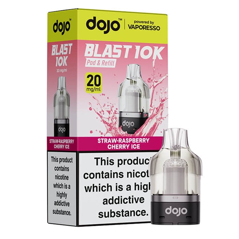 Dojo Blast 10K Strawberry Raspberry Cherry Ice Prefilled Pods