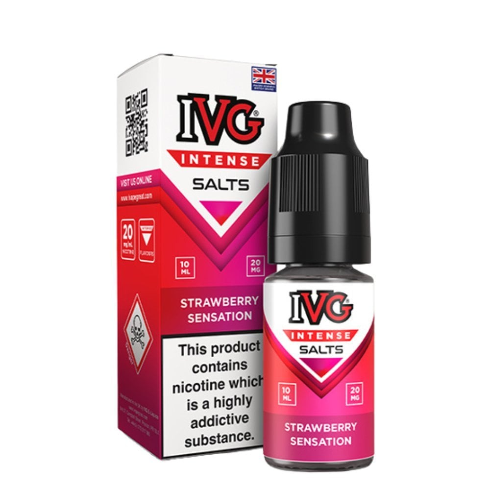 Strawberry Sensation Nic Salts E-Liquid Intense Salts Series by IVG (10ml)