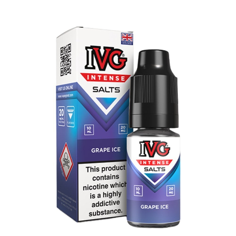 Grape Ice Nic Salts E-Liquid Intense Salts Series by IVG (10ml)