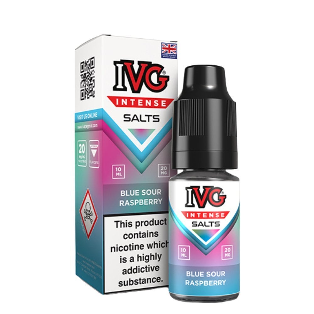 Blue Sour Raspberry Nic Salts E-Liquid Intense Salts Series by IVG (10ml)