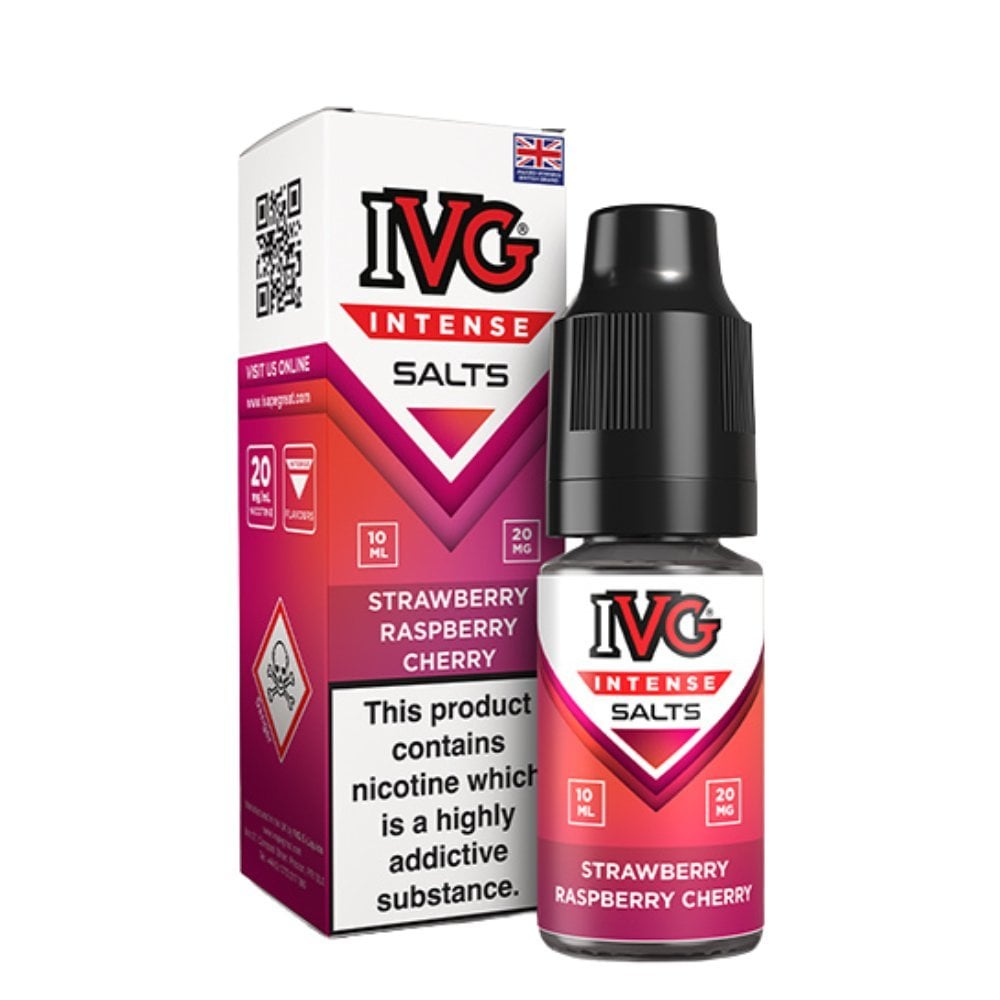 Strawberry Raspberry Cherry Nic Salts E-Liquid Intense Salts Series by IVG (10ml)