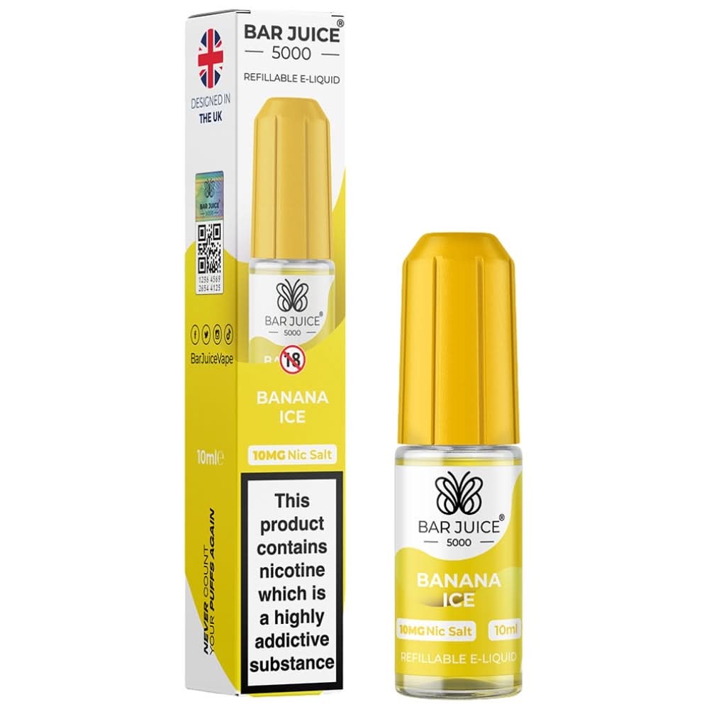 Banana Ice Nic Salt E-Liquid by Bar Juice (10ml)