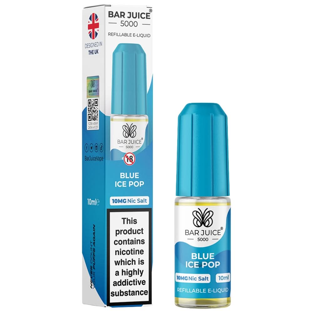 Blue Ice Pop Nic Salt E-Liquid by Bar Juice (10ml)