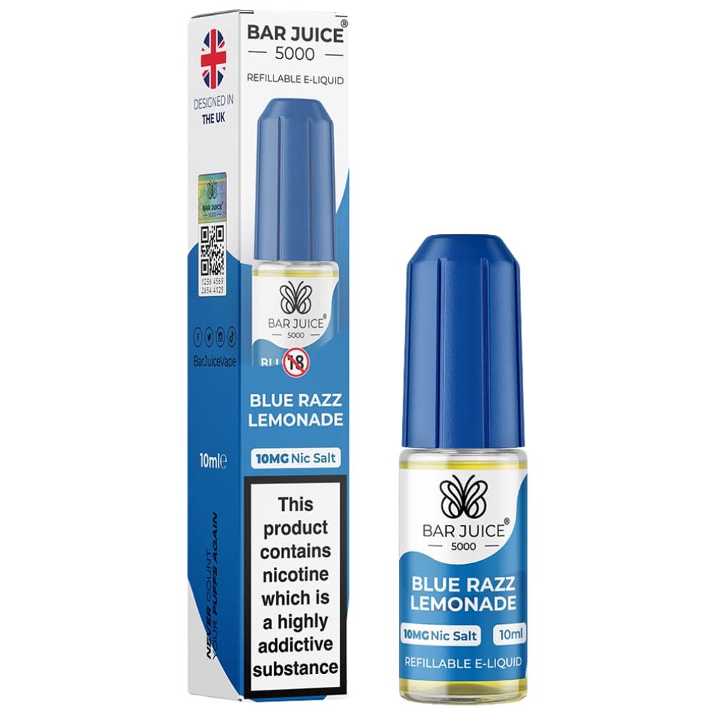 Blue Razz Lemonade Nic Salt E-Liquid by Bar Juice (10ml)