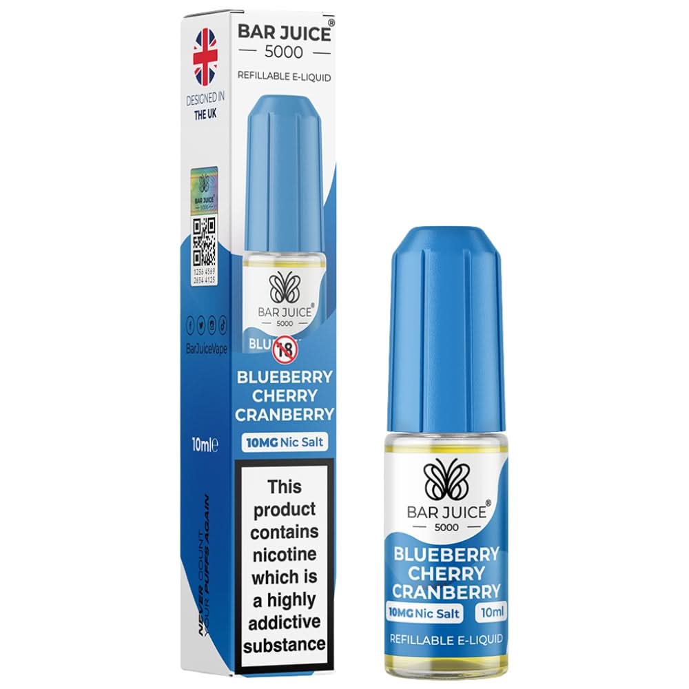Blueberry Cherry Cranberry Nic Salt E-Liquid by Bar Juice (10ml)